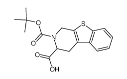 2-(tert-butoxycarbonyl)-1,2,3,4-tetrahydro(1)benzothieno(2,3-c)pyridine-3-carboxylic acid Structure