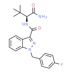 N-[(2S)-1-Amino-3,3-dimethyl-1-oxo-2-butanyl]-1-(4-fluorobenzyl)-1H-indazole-3-carboxamide结构式