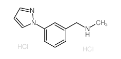 N-Methyl-1-[3-(1H-pyrazol-1-yl)phenyl]methanamine dihydrochloride结构式