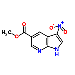 3-Nitro-7-azaindole-5-carboxylic acid Methyl ester Structure