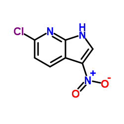 6-氯-3-硝基-1H-吡咯并[2,3-b]吡啶结构式