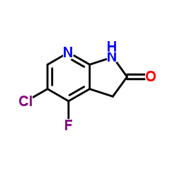 5-Chloro-4-fluoro-1,3-dihydro-2H-pyrrolo[2,3-b]pyridin-2-one结构式