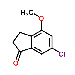 6-Chloro-4-methoxy-1-indanone结构式