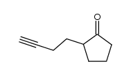 2-(but-3-ynyl)cyclopentan-1-one结构式