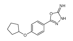 5-(4-cyclopentyloxyphenyl)-1,3,4-oxadiazol-2-amine结构式