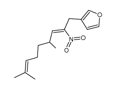 (Z)-3-(4,8-dimethyl-2-nitronona-2,7-dien-1-yl)furan Structure