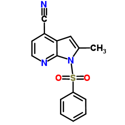 1-(Phenylsulphonyl)-4-cyano-2-Methyl-7-azaindole picture