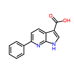 6-Phenyl-3-(7-azaindole)carboxylic acid structure