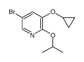 5-bromo-3-cyclopropoxy-2-isopropoxypyridine结构式