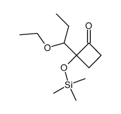 2-(1-ethoxypropyl)-2-((trimethylsilyl)oxy)cyclobutan-1-one结构式