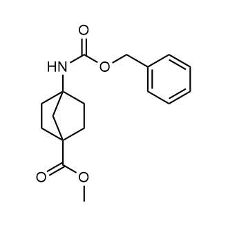 4-(((苄氧基)羰基)氨基)双环[2.2.1]庚烷-1-羧酸甲酯结构式
