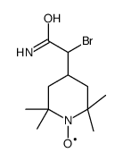 2-bromo-2-(1-λ1-oxidanyl-2,2,6,6-tetramethylpiperidin-4-yl)acetamide结构式