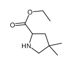 ethyl 4,4-dimethylpyrrolidine-2-carboxylate结构式