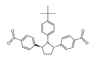 (2S,5S)-1-(4-(tert-butyl)phenyl)-2,5-bis(4-nitrophenyl)pyrrolidine structure