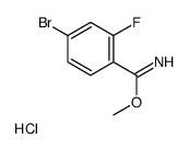 methyl 4-bromo-2-fluorobenzenecarboximidate,hydrochloride结构式