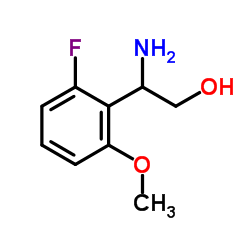 2-Amino-2-(2-fluoro-6-methoxyphenyl)ethanol结构式