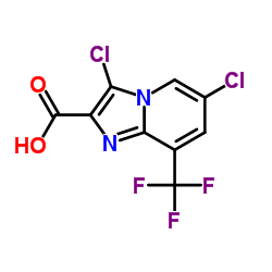 3,6-Dichloro-8-(trifluoromethyl)imidazo[1,2-a]pyridine-2-carboxylic acid Structure