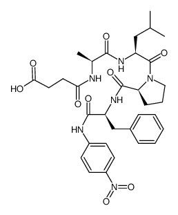 Suc-Ala-Leu-Pro-Phe-pNA结构式