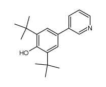 3-(3',5'-di-tert-butyl-4'-hydroxyphenyl)pyridine结构式