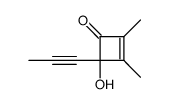 2-Cyclobuten-1-one, 4-hydroxy-2,3-dimethyl-4-(1-propynyl)- (9CI)结构式