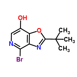 4-Bromo-2-(2-methyl-2-propanyl)[1,3]oxazolo[4,5-c]pyridin-7-ol Structure