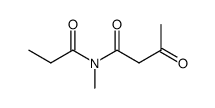 Butanamide,N-methyl-3-oxo-N-(1-oxopropyl)-结构式