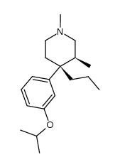 (3S,4R)-4-(3-isopropoxyphenyl)-1,3-dimethyl-4-propylpiperidine Structure