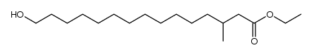 ethyl 15-hydroxy-3-methylpentadecanoate Structure