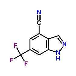 6-(Trifluoromethyl)-1H-indazole-4-carbonitrile结构式
