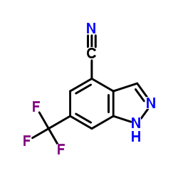 6-(Trifluoromethyl)-1H-indazole-4-carbonitrile Structure