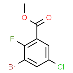 Methyl 3-bromo-5-chloro-2-fluorobenzoate结构式