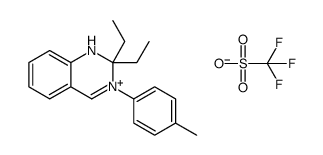 2,2-diethyl-3-(p-tolyl)-1,2-dihydroquinazolin-3-ium trifluoromethanesulfonate Structure