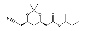 (4R,6R)-6-(2-cyanomethyl)-2,2-dimethyl-1,3-dioxane-4-acetic acid 1 -methylpropyl-ester结构式