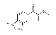N-methoxy-N,1-dimethyl-1H-benzo[d]imidazole-5-carboxamide结构式