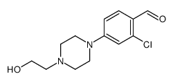 2-Chloro-4-[4-(2-hydroxyethyl)piperazino]benzaldehyde结构式