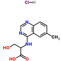 N-(6-Methyl-4-quinazolinyl)serine hydrochloride (1:1)结构式