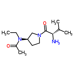 N-Ethyl-N-[(3R)-1-(L-valyl)-3-pyrrolidinyl]acetamide结构式