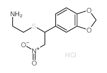 Ethanamine,2-[[1-(1,3-benzodioxol-5-yl)-2-nitroethyl]thio]-, hydrochloride (1:1) structure