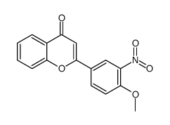 2-(4-methoxy-3-nitrophenyl)chromen-4-one结构式