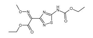 ethyl 2-(5-ethoxycarbonylamino-1,2,4-thiadiazol-3-yl)-2-methoxyiminoacetate Structure