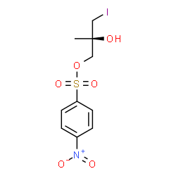 2-hydroxy-3-iodo-2-methylpropyl-4-nitrobenzenesulfonate结构式