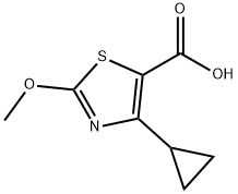 2-甲氧基-4-环丙基噻唑-5-羧酸结构式