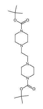 1,2-N,N'-bis(N'',N'''-di(tert-butoxycarbonyl)piperazinyl)ethane结构式