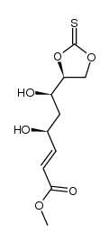 (4S,6R,E)-methyl 4,6-dihydroxy-6-((S)-2-thioxo-1,3-dioxolan-4-yl)hex-2-enoate Structure