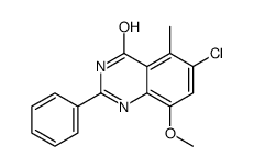 4(3H)-Quinazolinone,6-chloro-8-methoxy-5-methyl-2-phenyl-结构式