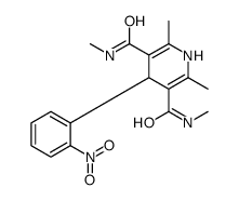 3-N,5-N,2,6-tetramethyl-4-(2-nitrophenyl)-1,4-dihydropyridine-3,5-dicarboxamide结构式