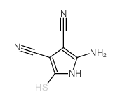 1H-Pyrrole-3,4-dicarbonitrile,2-amino-5-mercapto- structure