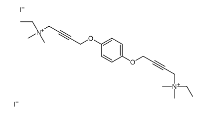 ethyl-[4-[4-[4-[ethyl(dimethyl)azaniumyl]but-2-ynoxy]phenoxy]but-2-ynyl]-dimethylazanium,diiodide结构式
