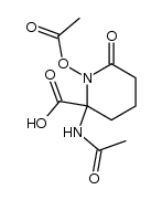 1-acetoxy-2-acetylamino-6-oxo-piperidine-2-carboxylic acid结构式
