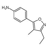 4-(3-ethyl-4-methyl-1,2-oxazol-5-yl)aniline Structure